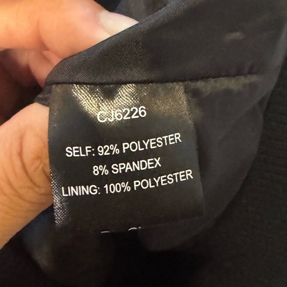 fab'rik Shimmering Black Bomber Jacket - Picture 6 of 8